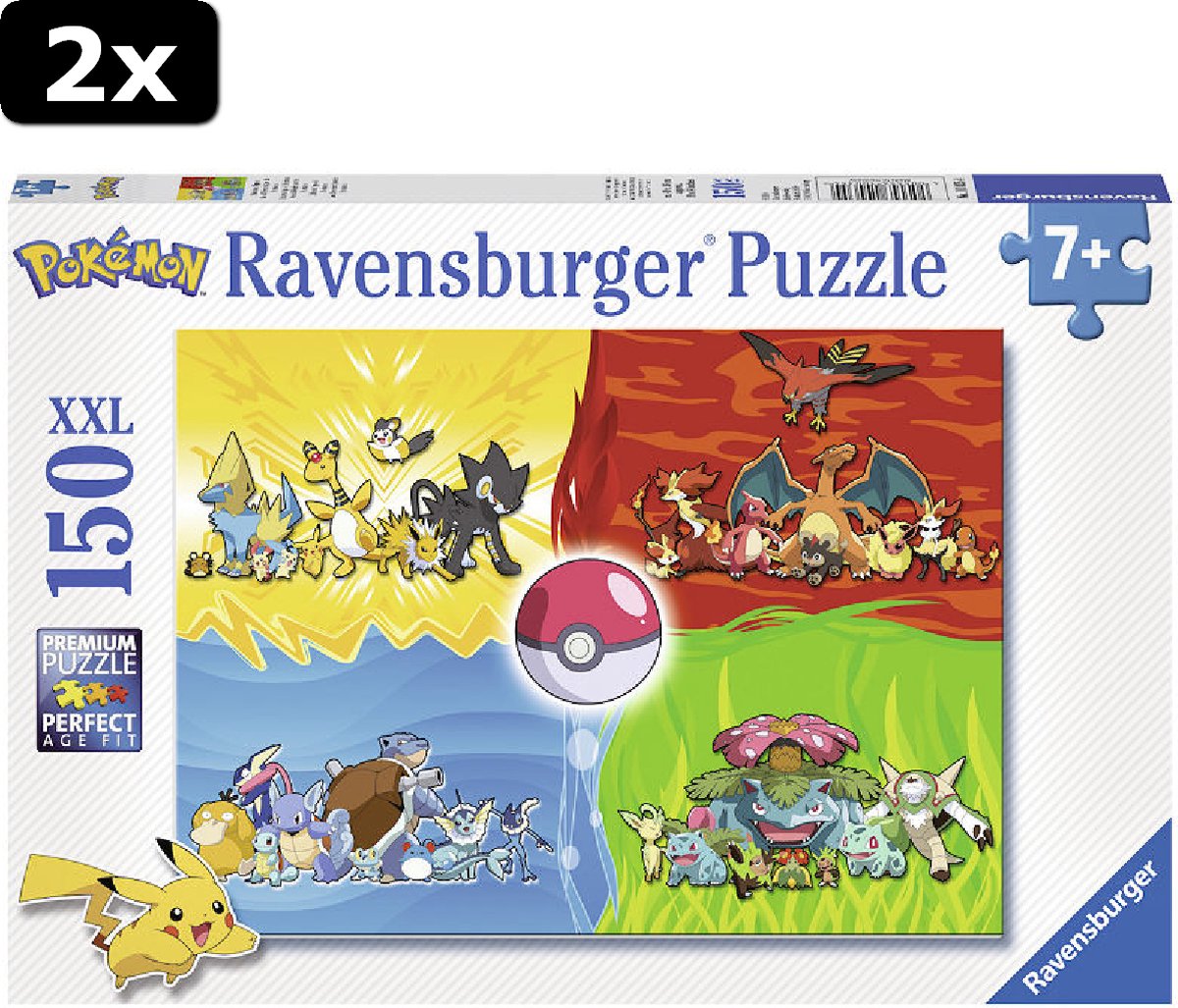 2x Puzzel 150 XXL Verschillende Pokemon