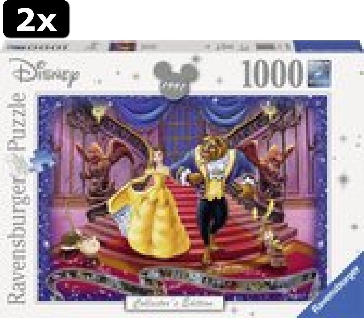 2x Ravensburger Disney The Beauty and the Beast - Legpuzzel - 1000 stukjes