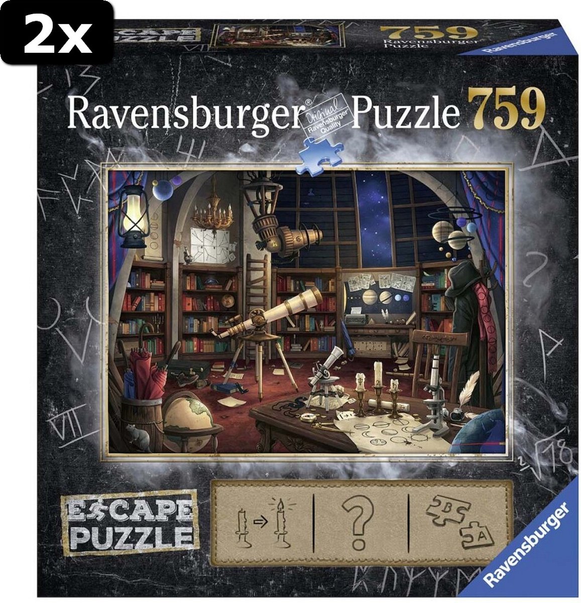 2x Ravensburger Puzzel Escape Room 759 Stukjes