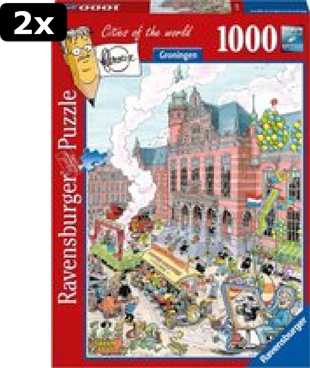 2x Ravensburger Puzzel FLeroux comic style Groningen