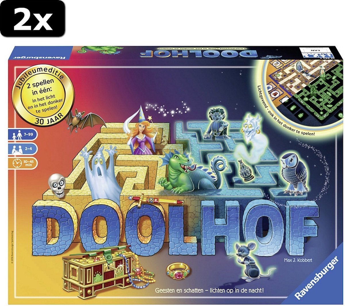 2x Ravensburger Spel Doolhof Glow In The Dark