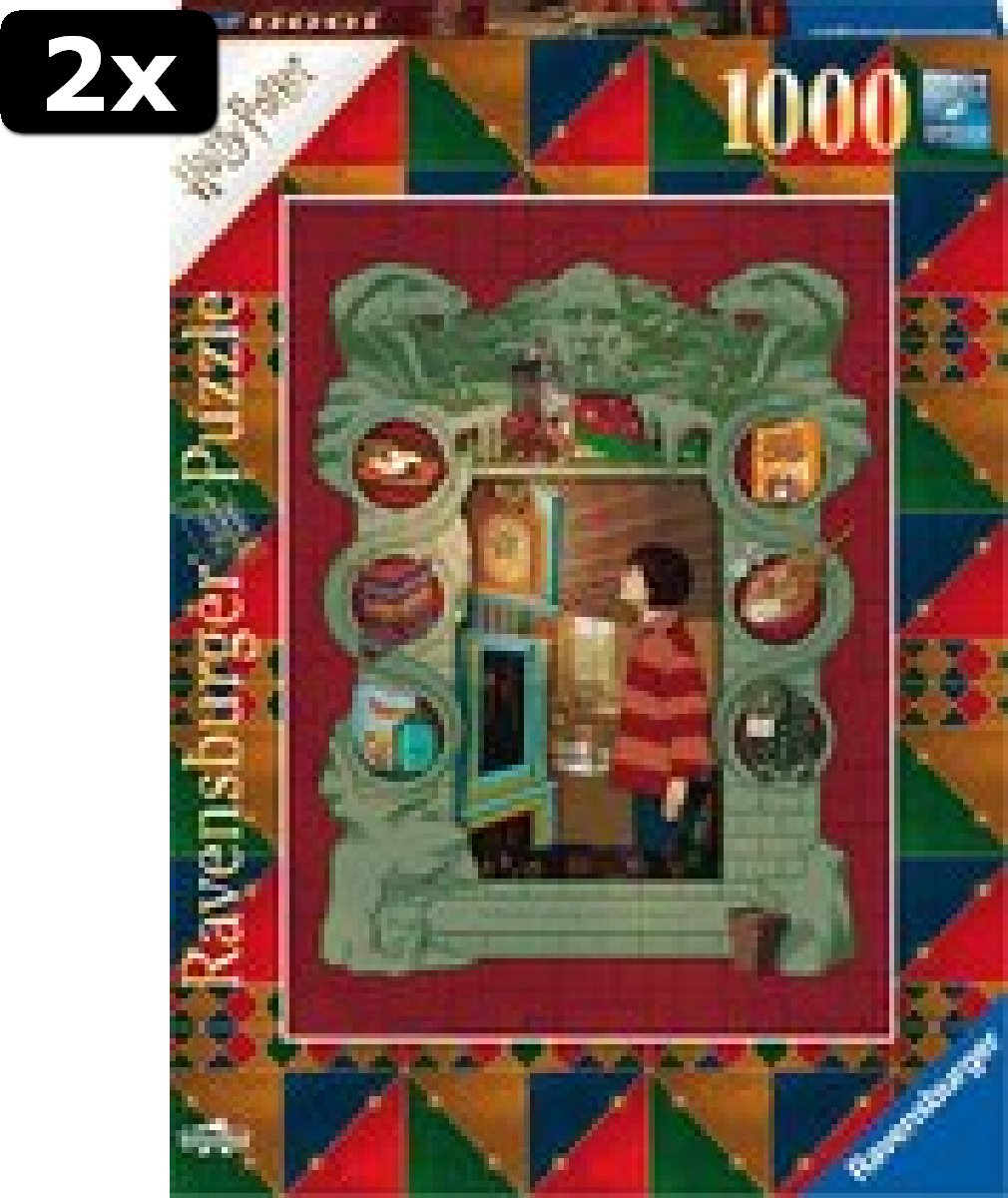 2x Ravensburger puzzel Bij de Weasley Familie - Legpuzzel - 1000 stukjes