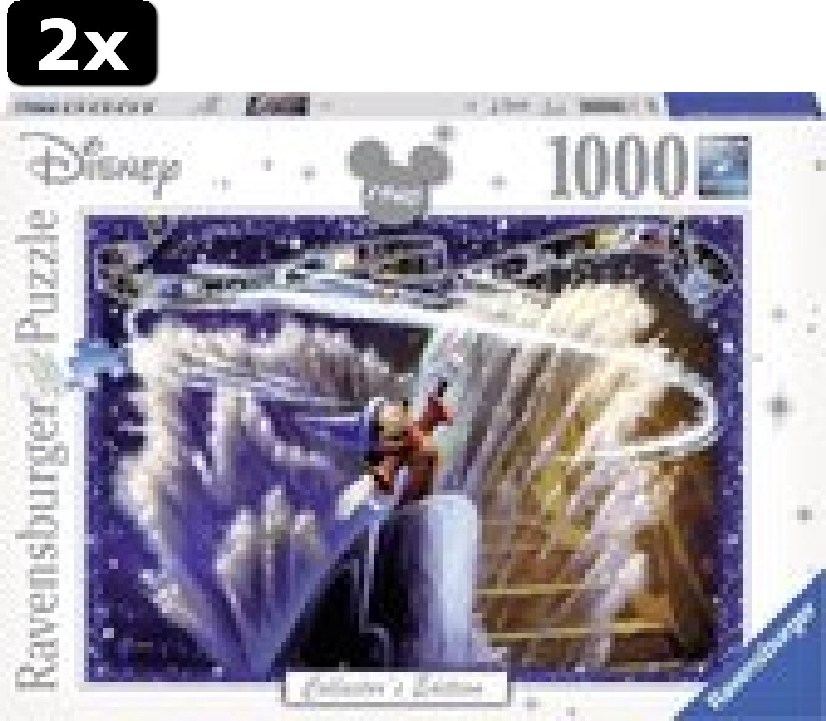 2x Ravensburger puzzel Disney Mickey Mouse Fantasia - Legpuzzel - 1000 stukjes