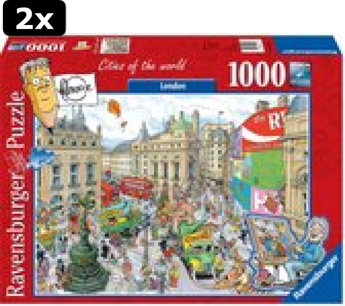 2x Ravensburger puzzel Fleroux London - Legpuzzel - 1000 stukjes