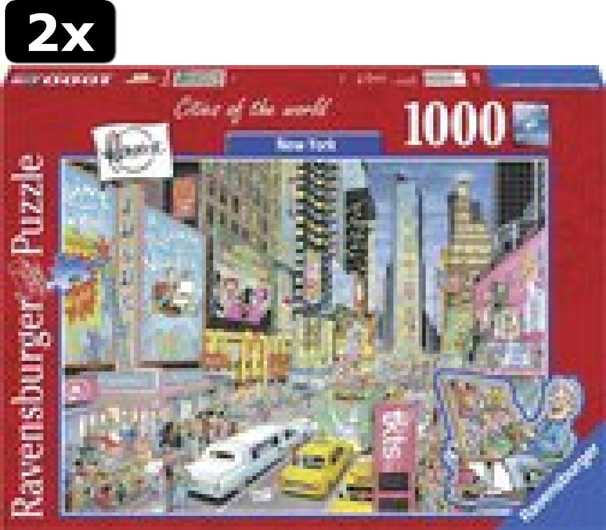 2x Ravensburger puzzel Fleroux New York - Legpuzzel - 1000 stukjes