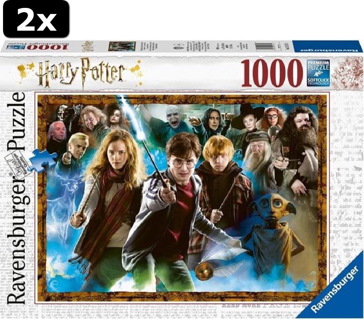 2x Ravensburger puzzel Harry De Tovenaarsleerling - legpuzzel - 1000 stukjes