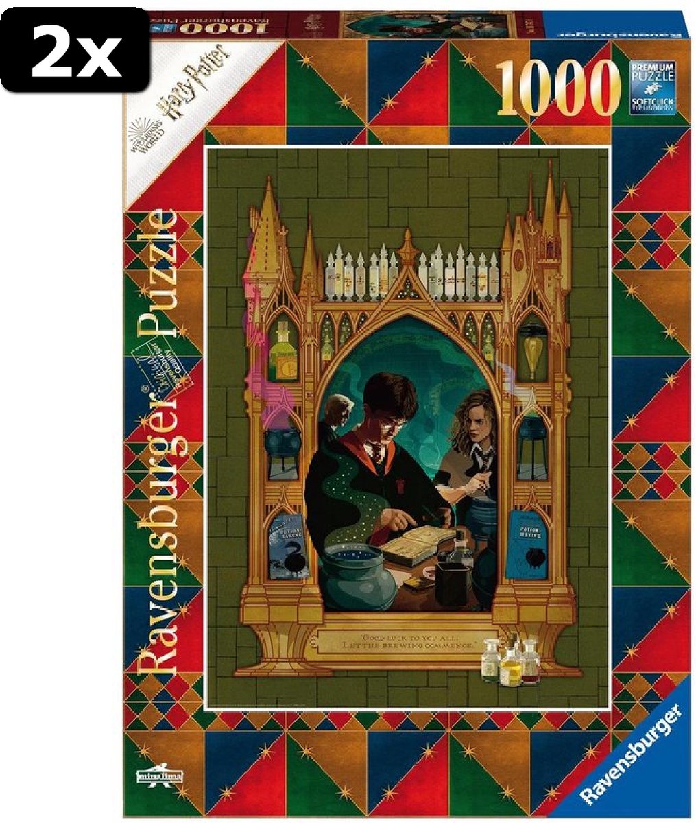 2x Ravensburger puzzel Harry Potter 6 - Legpuzzel - 1000 stukjes