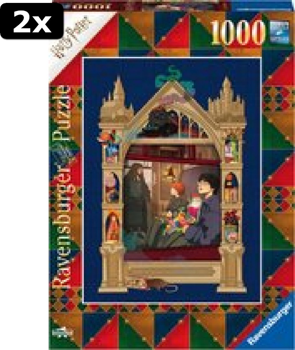 2x Ravensburger puzzel Onderweg naar Hogwarts - Legpuzzel - 1000 stukjes