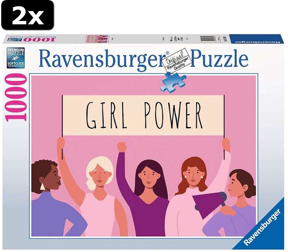 2x Volwassenen Puzzel 1000 stukjes  Girl Power