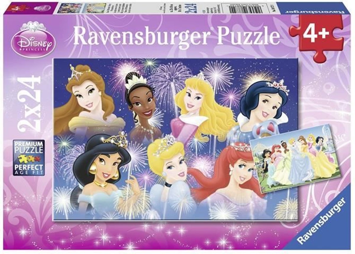 DISNEY PRINSES Puzzel geassembleerde prinsessen 2x24st