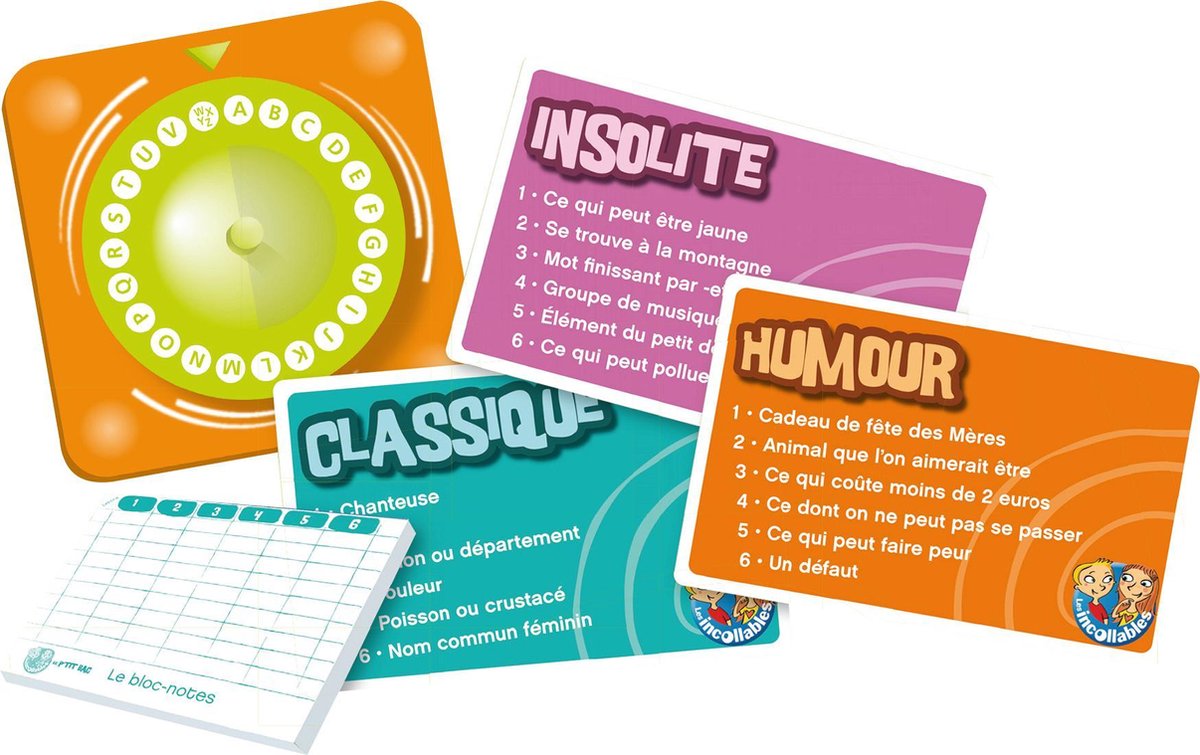 LES INCOLLABLES Jeu de Société Le Petit Bac