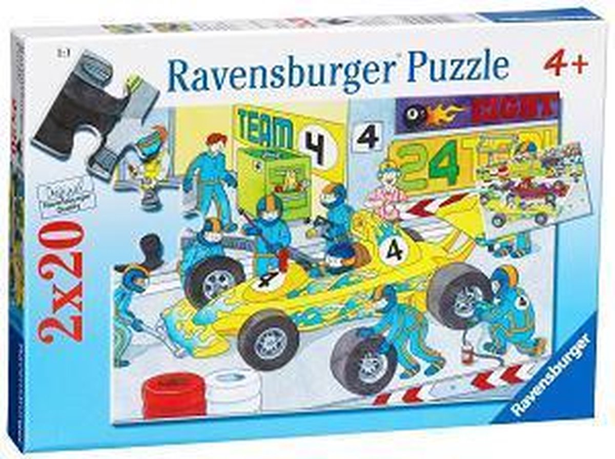 Legpuzzels - 2x20 stukjes -Bij De racebaan -   Puzzels