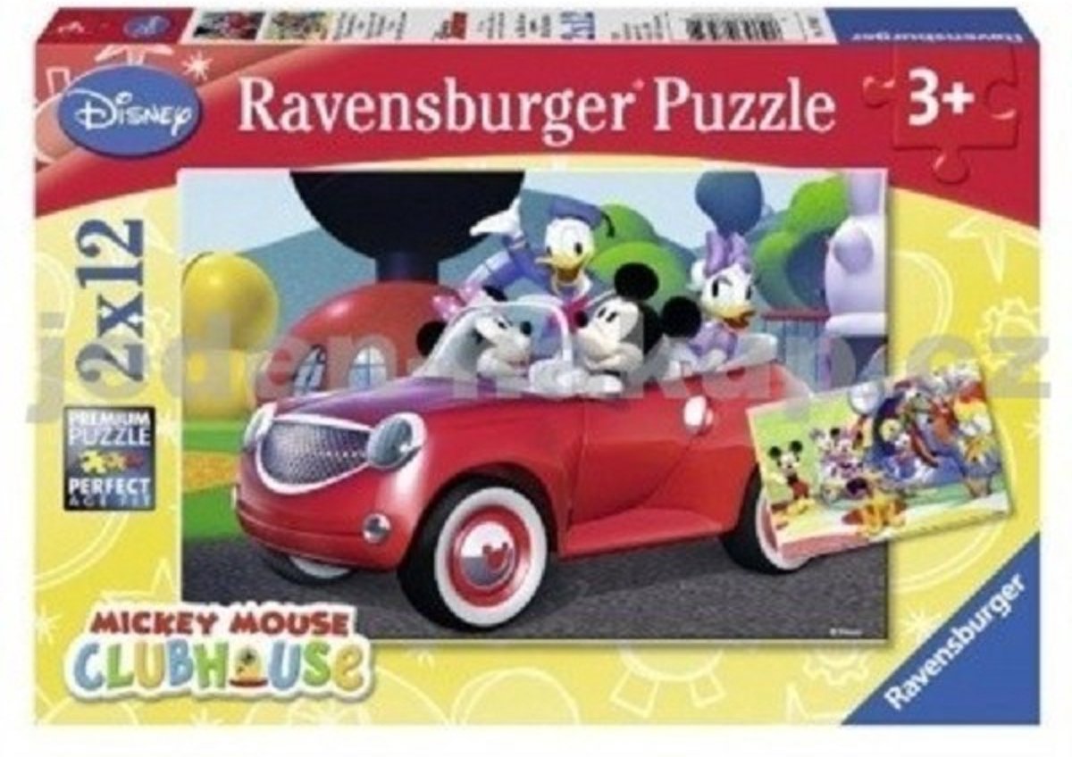 RAVENSBURGER PUZZLE - MICKEY MOUSE CLUBHOUSE : MICKEY, MINNIE & FRIENDS (2x12pcs.) (07565)