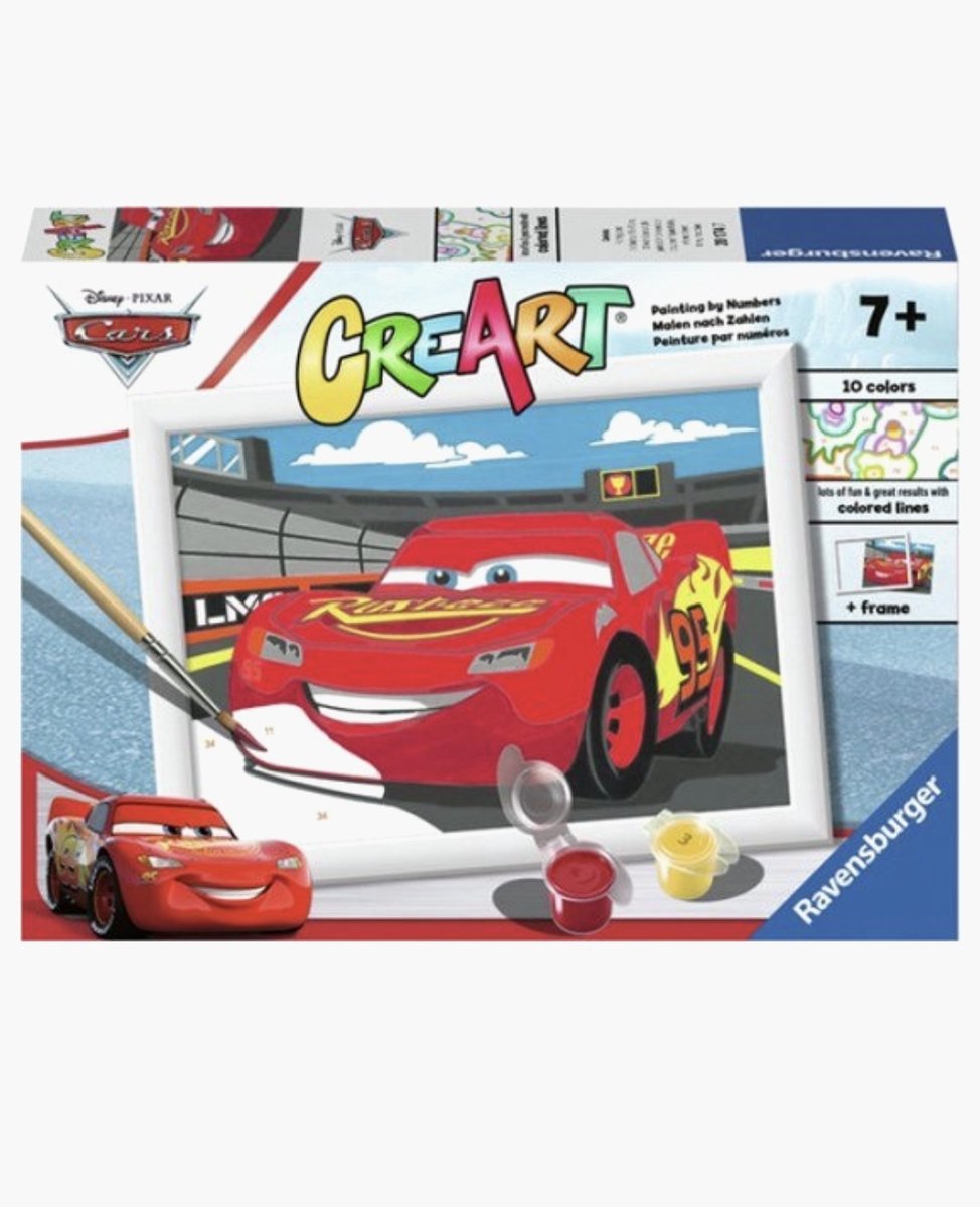   - CreArt Lightning McQueen - Schilderen op nummer voor kinderen