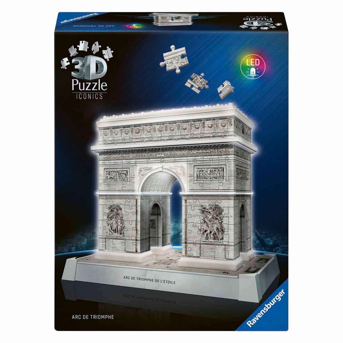   - Iconics: Arc de Triomphe Parijs met licht - 3D Puzzel - 216 Stukjes - Bouwset voor kinderen vanaf 8 jaar