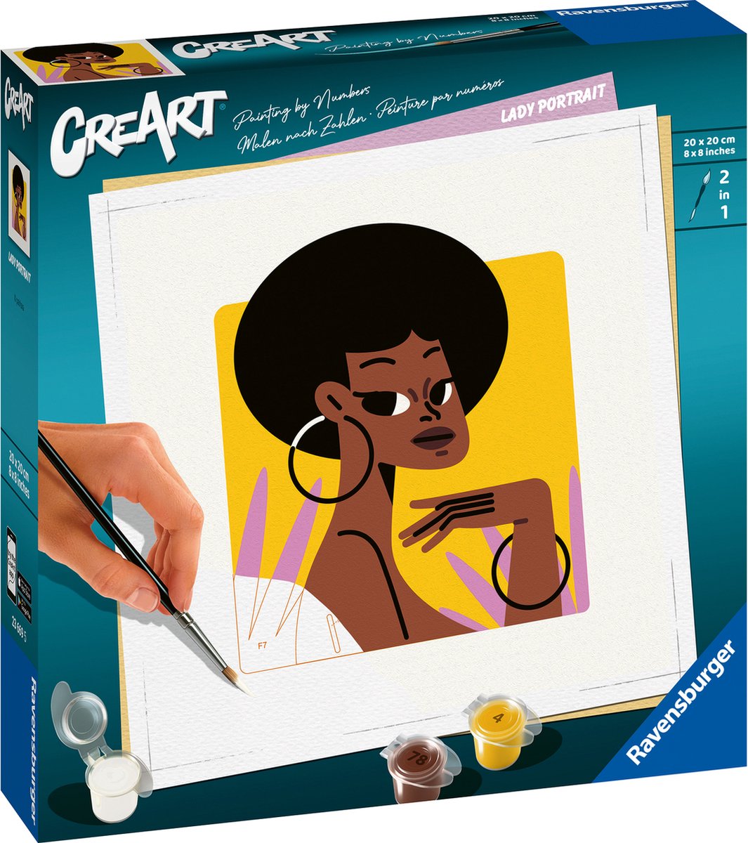   - Lady Portrait - Schilderen op Nummer - 1 Kunstwerk