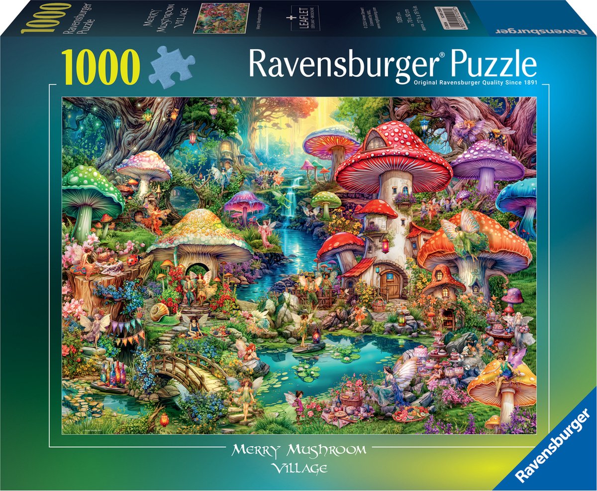   - Merry Mushroom Village - Puzzel - 1000 Stukjes