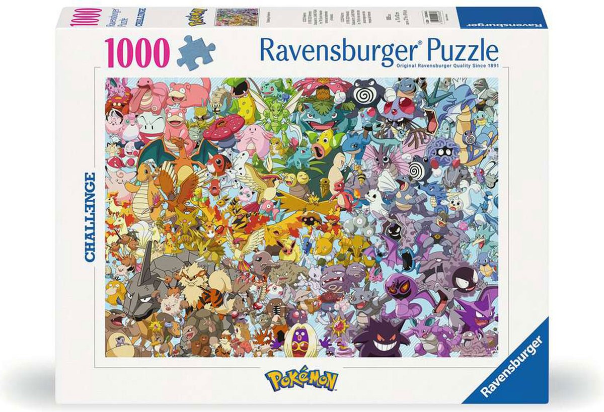   - Pokémon Challenge Puzzel - 1000 st - Legpuzzel