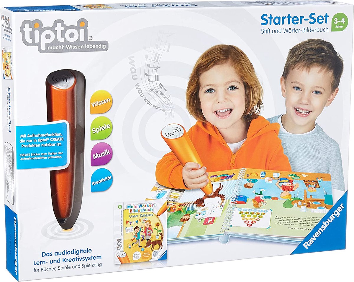 Ravensburger - Tiptoi startset - Audiodigitaal leersysteem voor kinderen vanaf 3 jaar - Audiodigitaal prentenboek