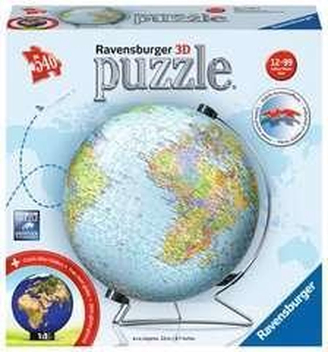 Ravensburger 3D Puzzel Globe - 540 stukjes - Duitstalig