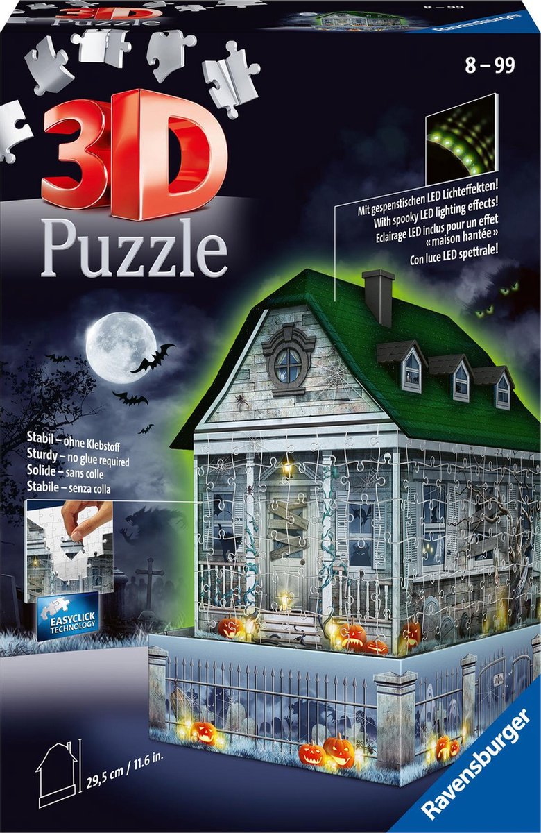   3D Puzzle Gruselhaus bei Nacht 11254 - 216 Teile - für Halloween Fans ab 8 Jahren