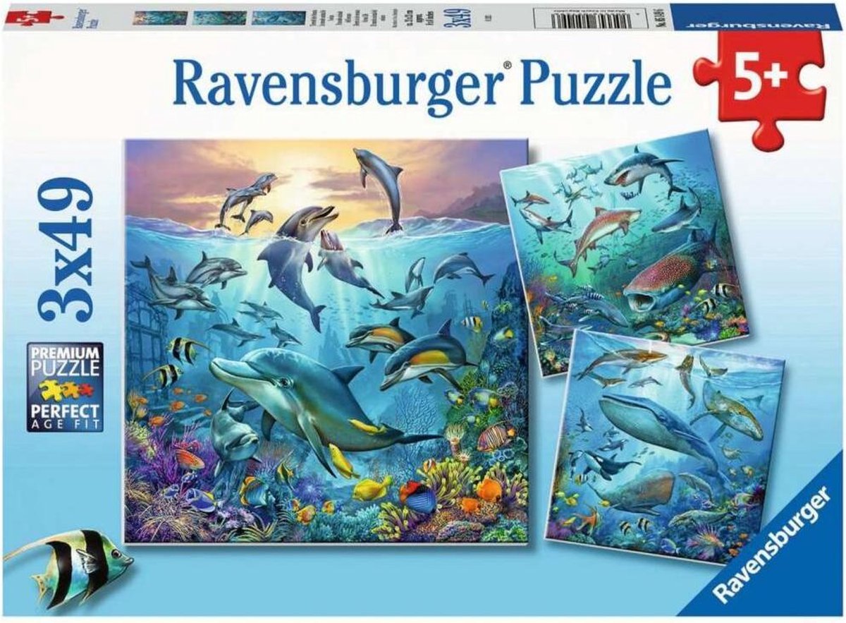 Ravensburger 3in1 Puzzel Onderwater 3x49 Stukjes