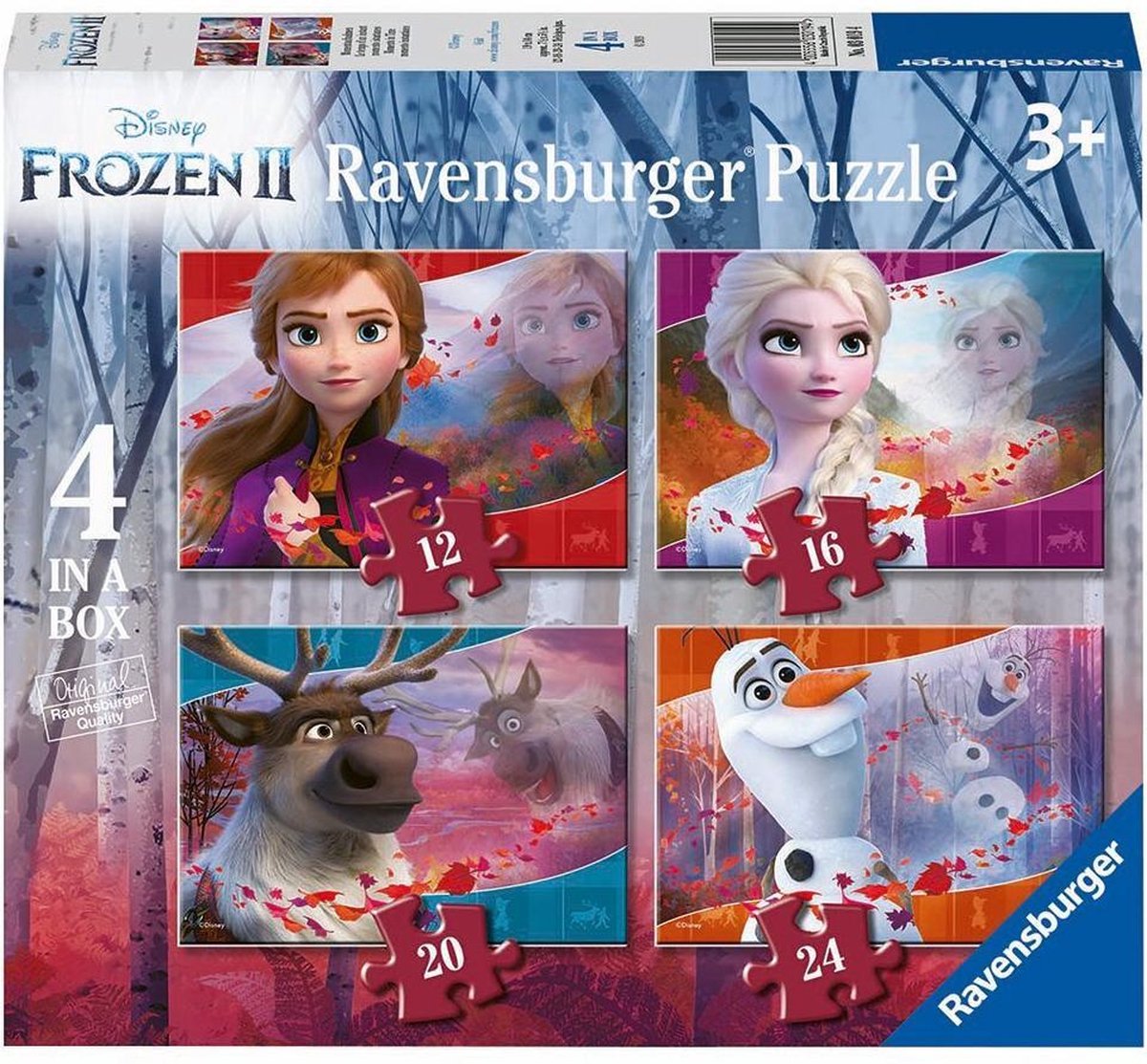 Ravensburger 4in1 Puzzel Disney Frozen 2 12-16-20-24 Stukjes