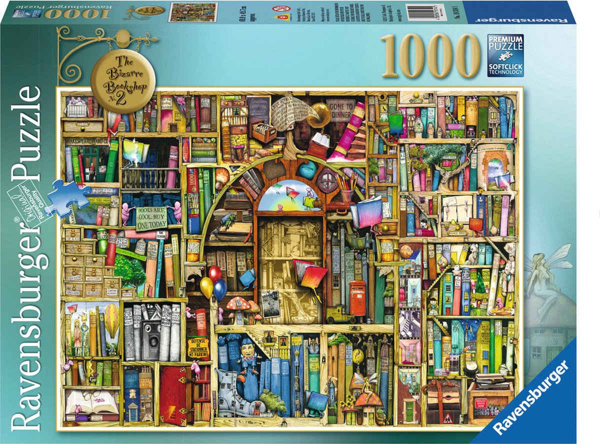 Ravensburger Colin Thompson - The Bizarre Bookshop Legpuzzel 1000 stuk(s) Kunst