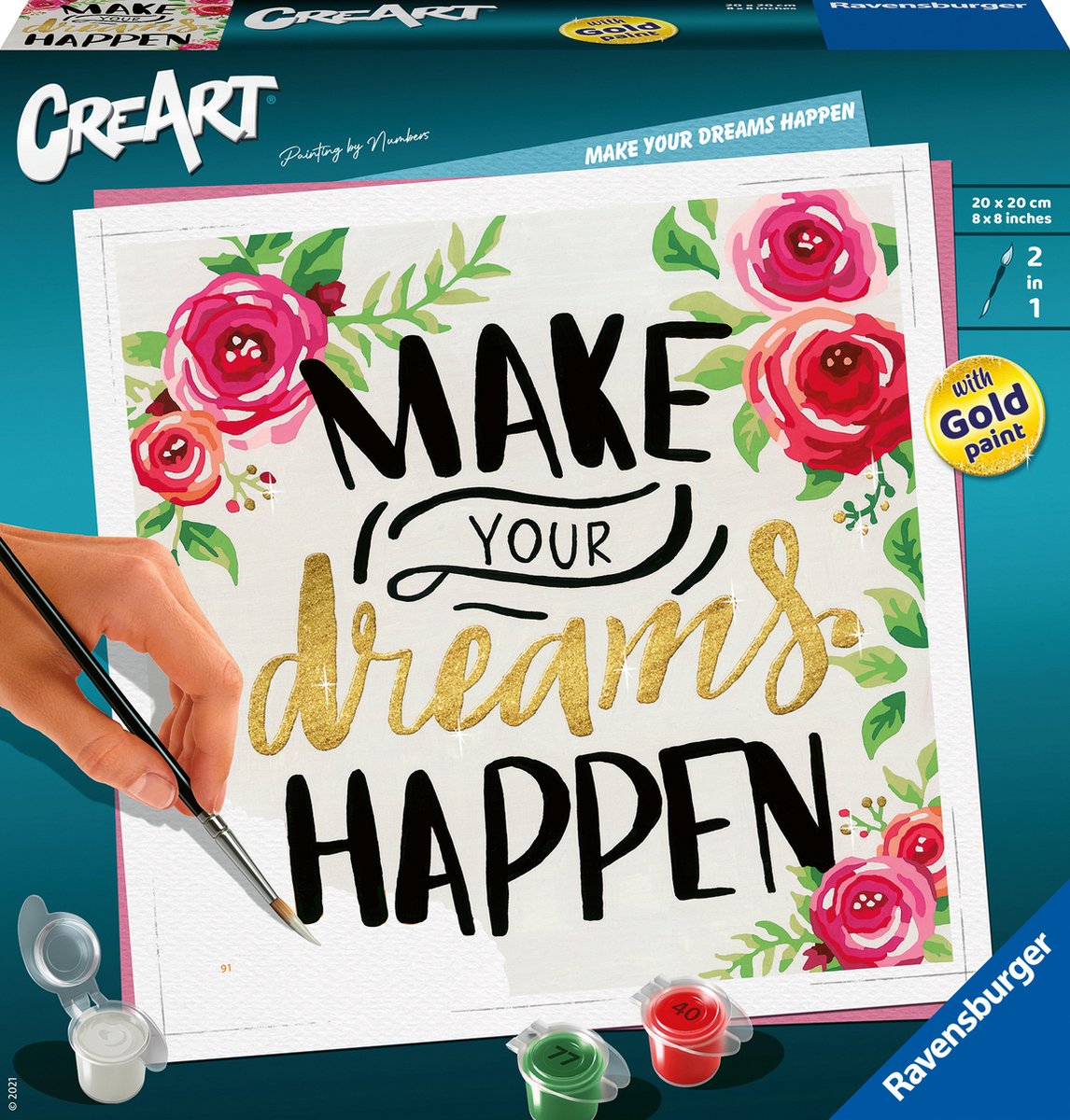   CreArt Make Your Dreams Happen - Schilderen op nummer voor volwassenen - Hobbypakket