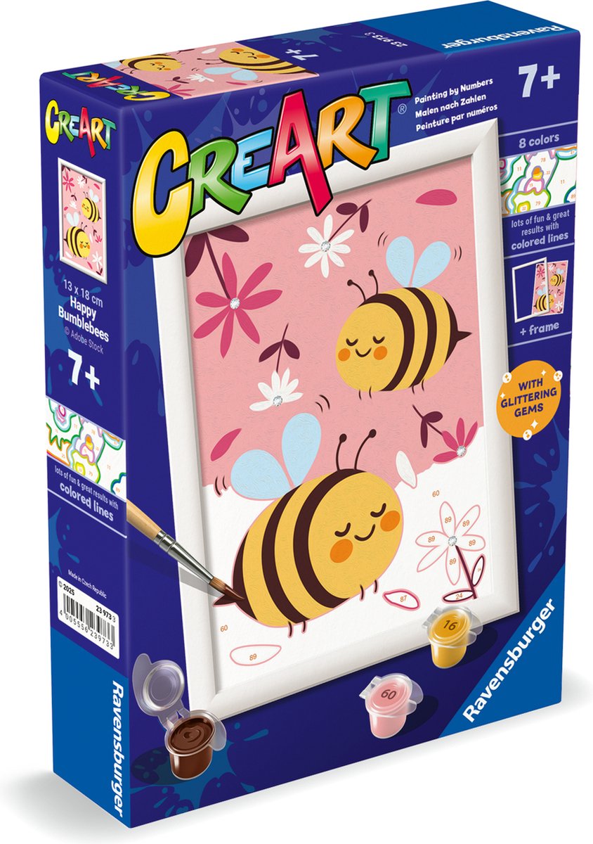   Creart - Happy Bumblebees - Schilderen op Nummer
