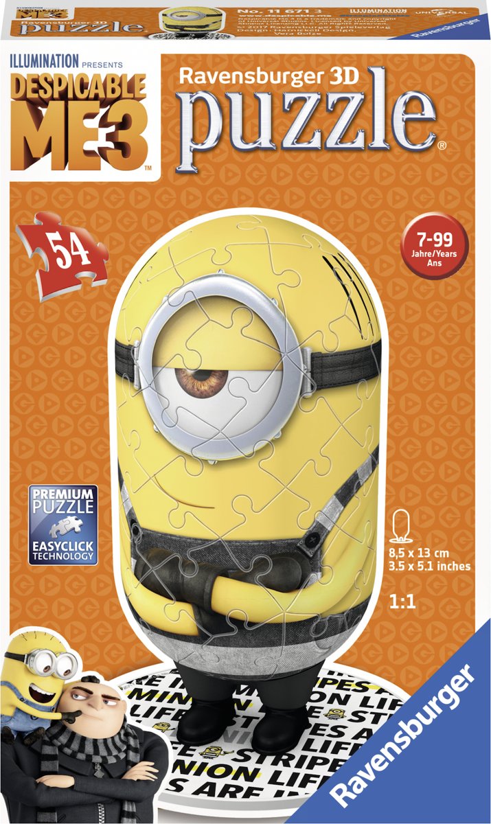   Despicable Me 3 Prisoner Minion - 3D puzzel - 54 stukjes