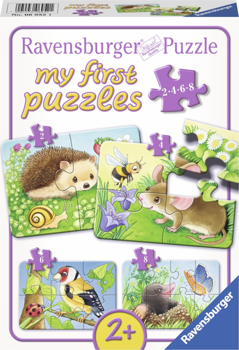   Dieren in de tuin- My First puzzels -2+4+6+8 stukjes - kinderpuzzel