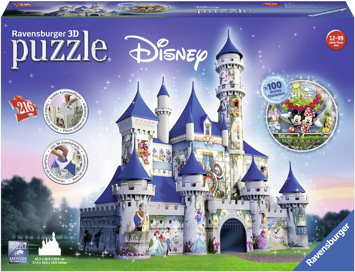 Ravensburger Disney Castle- 3D puzzel gebouw - 216 stukjes