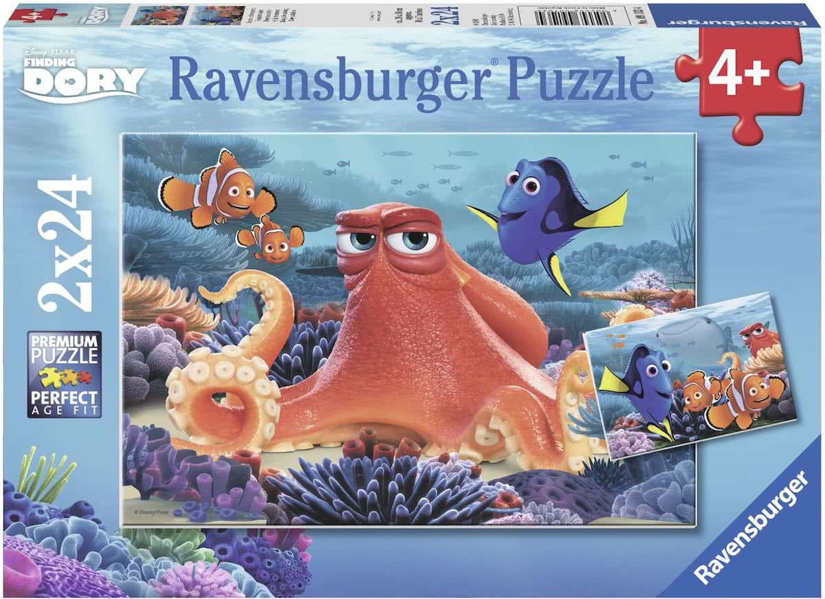   Disney Finding Dory. Altijd zwemmen- Twee puzzels van 24 stukjes - kinderpuzzel