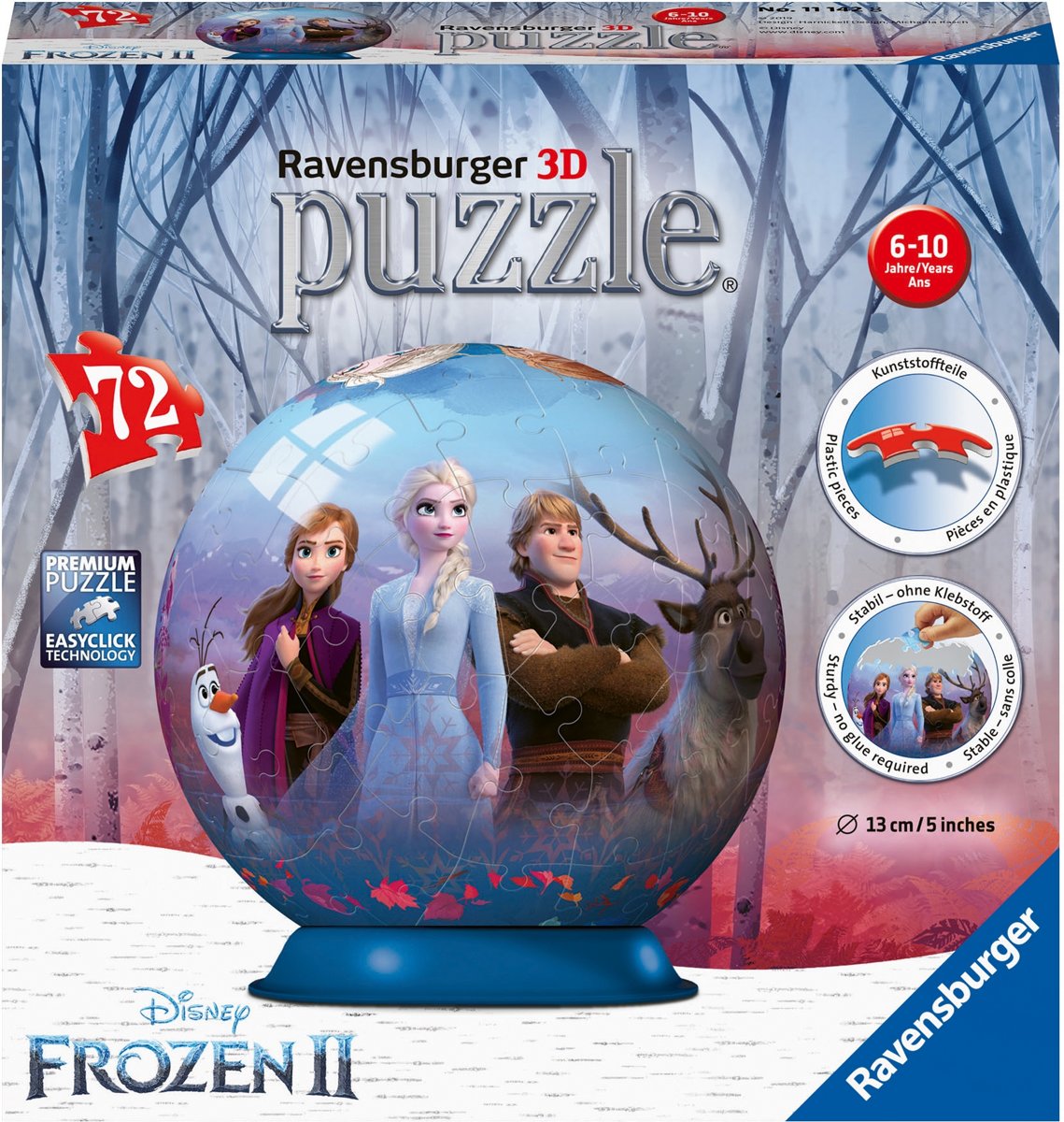   Disney Frozen 2 puzzleball - 3D Puzzel - 72 stukjes