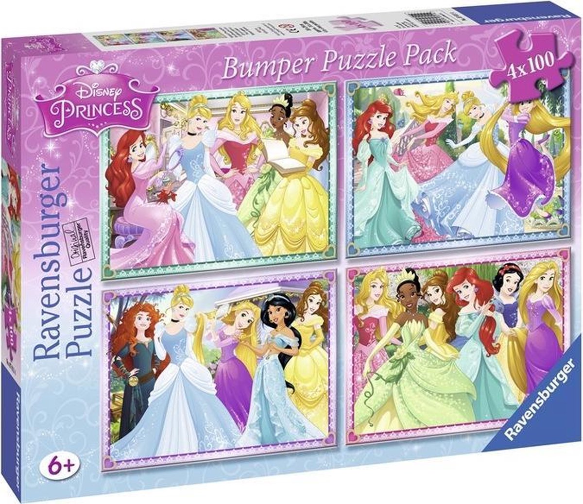 Ravensburger Disney Princess Legpuzzel 4 x 100 stuk(s)