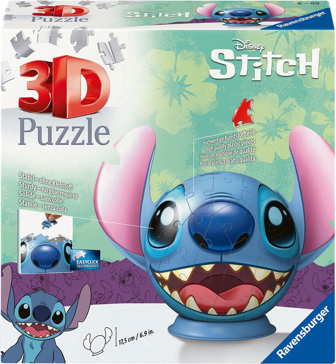   Disney Stitch met oren - 3D Puzzel 72 Stukjes