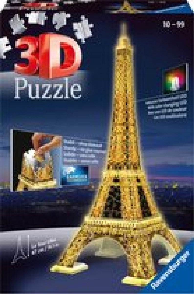 Ravensburger Eiffeltoren Night Edition- 3D puzzel gebouw - 216 stukjes