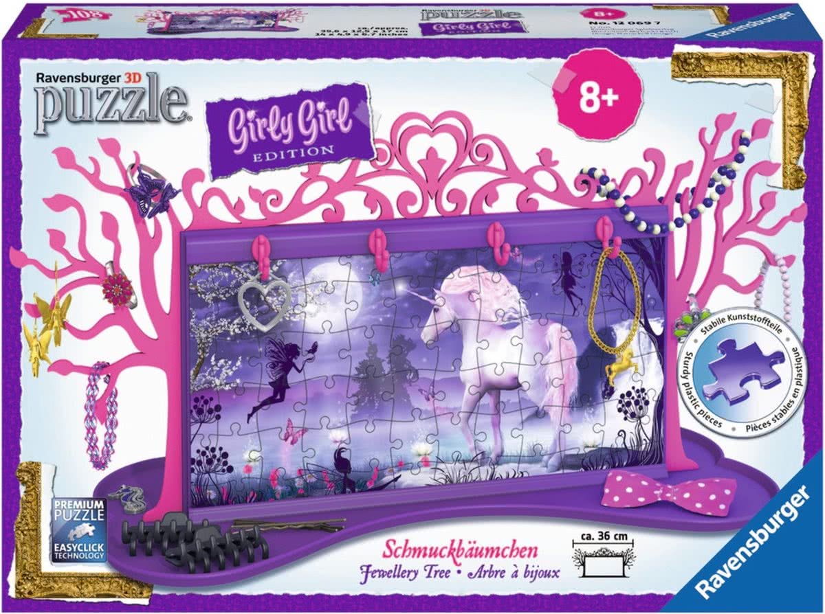   Girly Girl 3D puzzle: juwelenboom eenhoorns