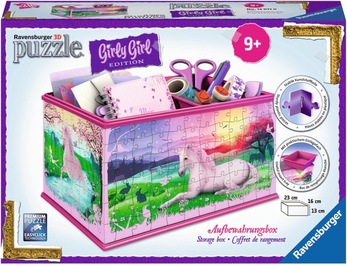  Girly Girl 3D puzzle: opbergdoos eenhoorns