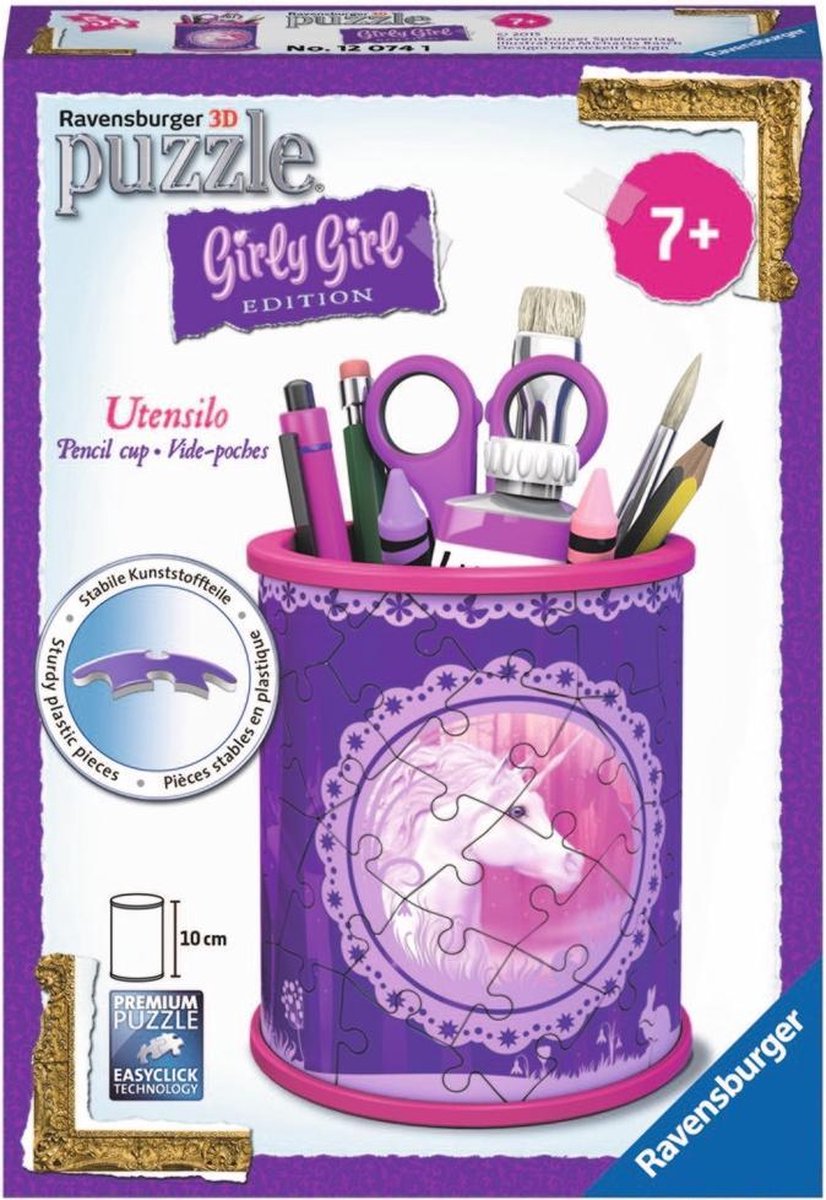 Ravensburger Girly Girl 3D puzzle: pennenbak eenhoorns