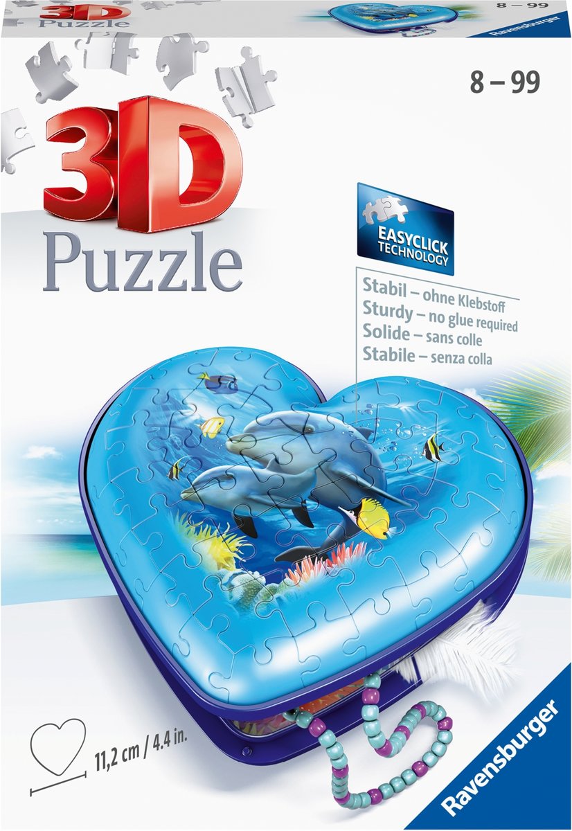   Hartendoosje Onderwaterwereld - 3D Puzzel - 54 stukjes