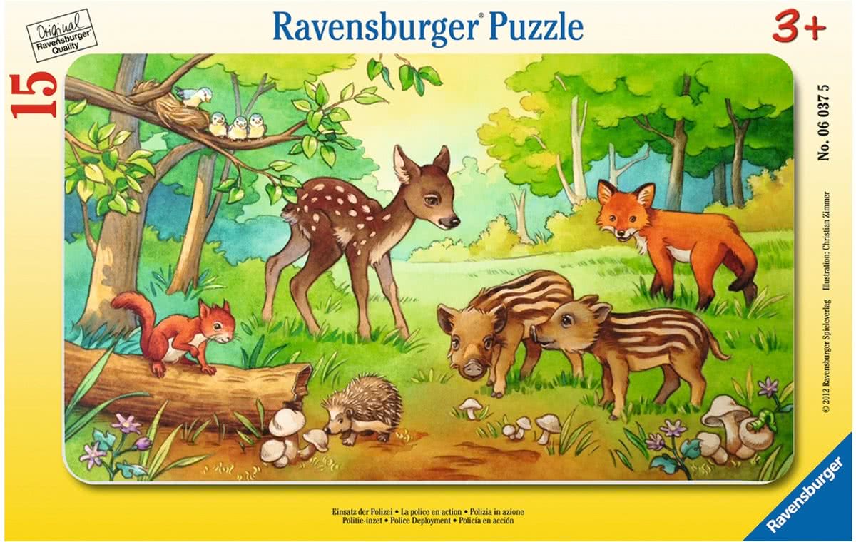   Jonge Dieren in het Bos - Kinderpuzzel