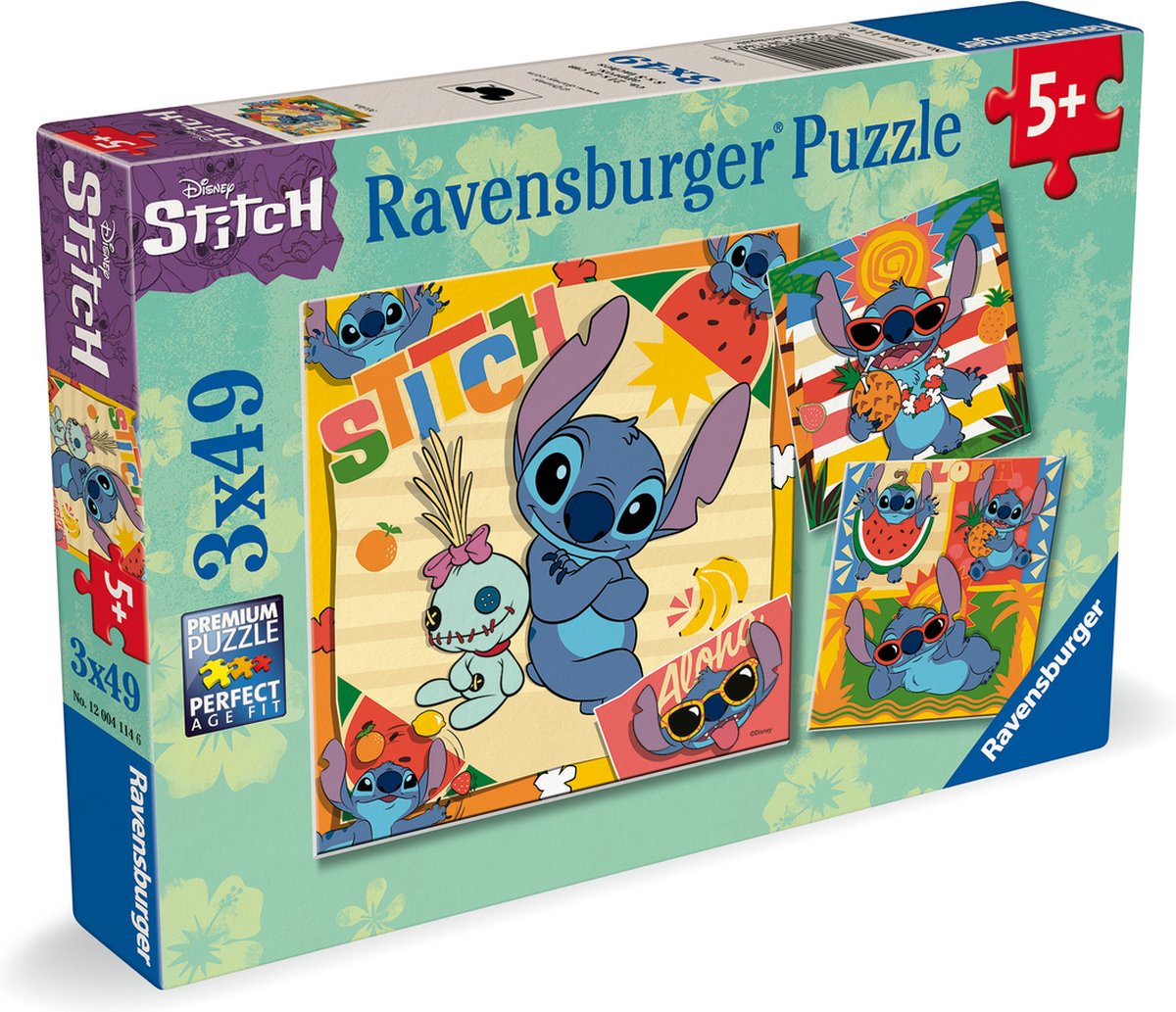   Magische Disney Stitch Puzzelset – 3x49 Stukjes
