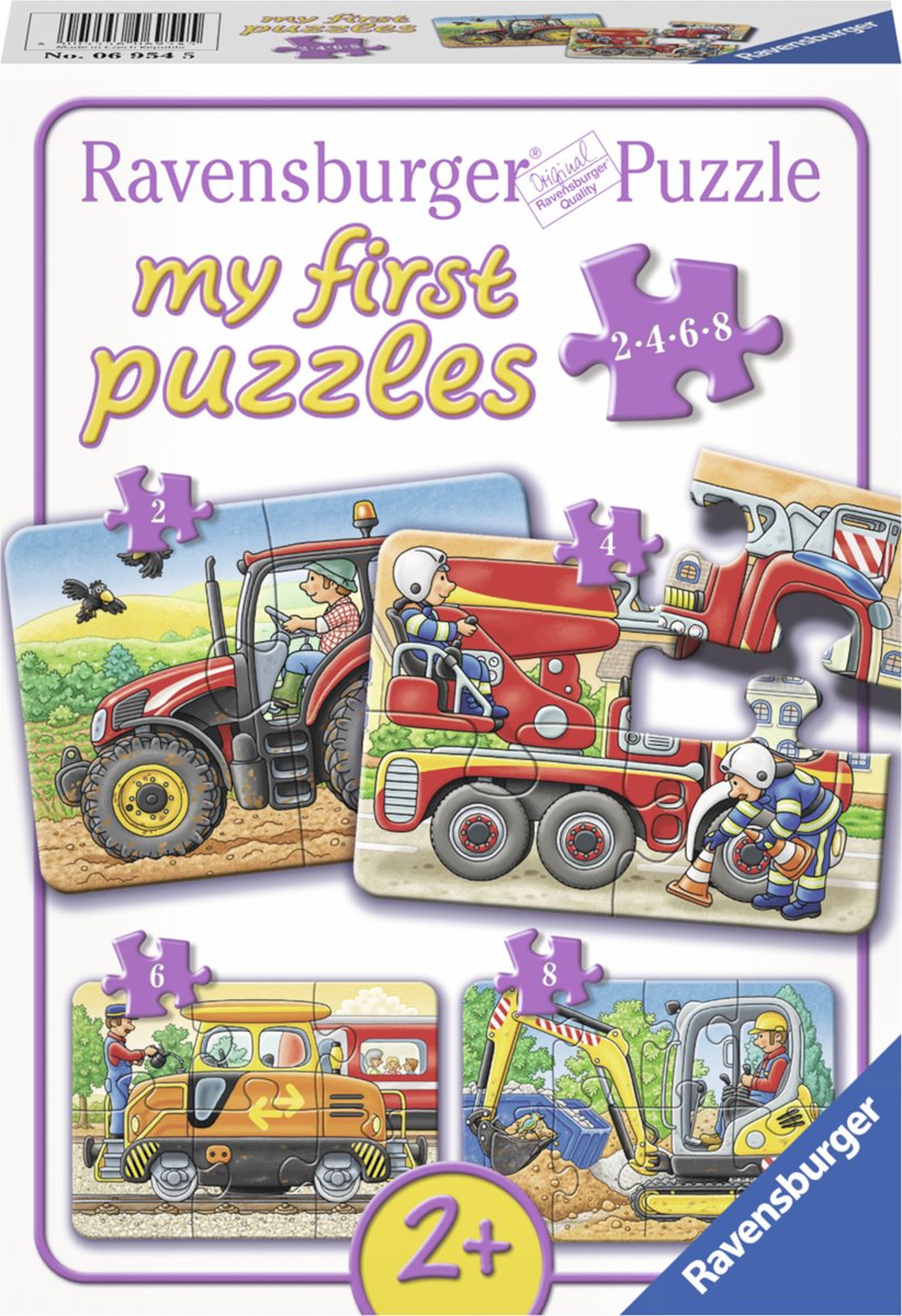   Op het werk- My First puzzels -2+4+6+8 stukjes - kinderpuzzel