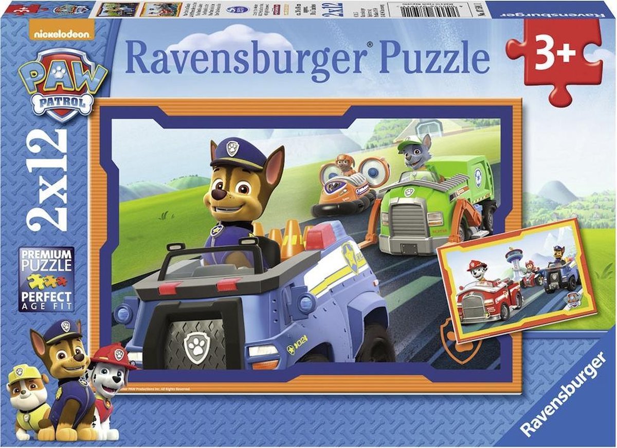 Ravensburger PAW Patrol Puzzel In Actie 2x12 Stukjes