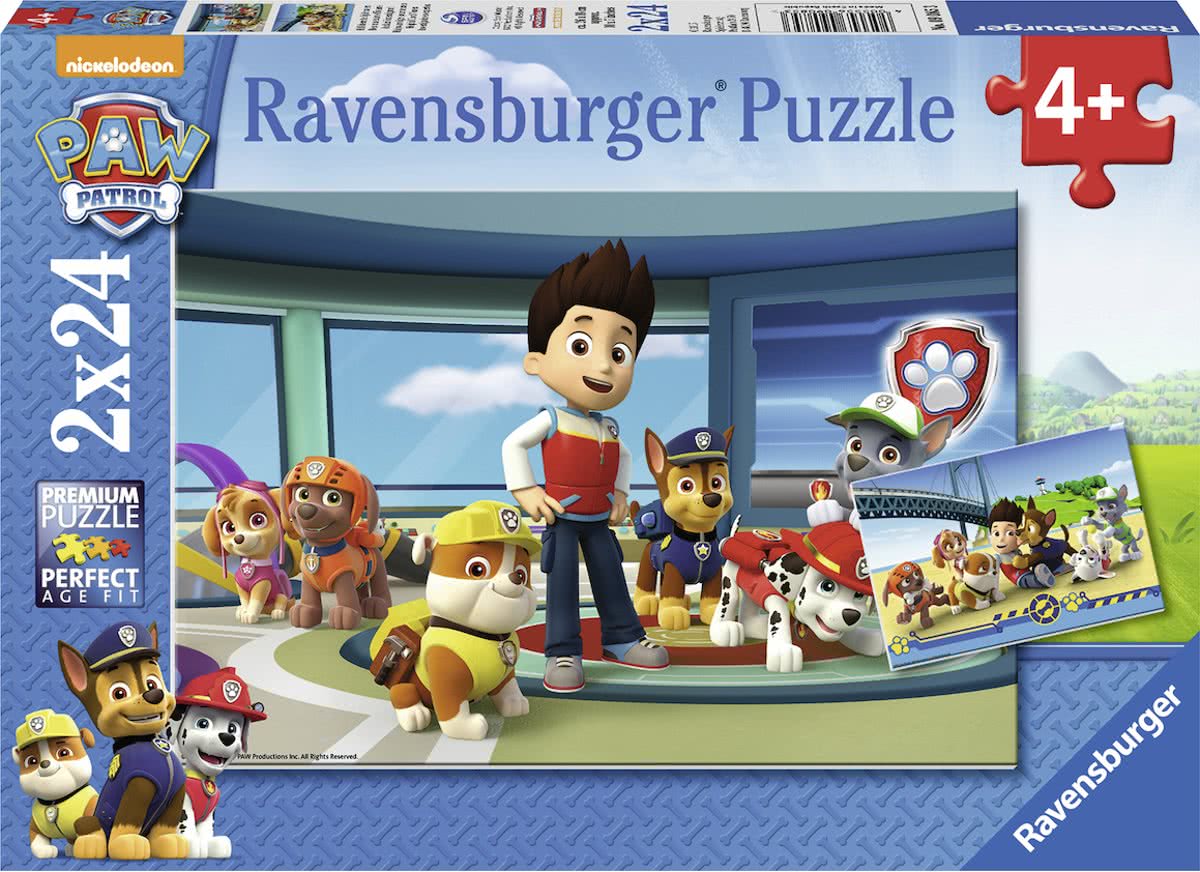   Paw Patrol Hulpvaardige speurneuzen - Twee puzzels van 24 stukjes