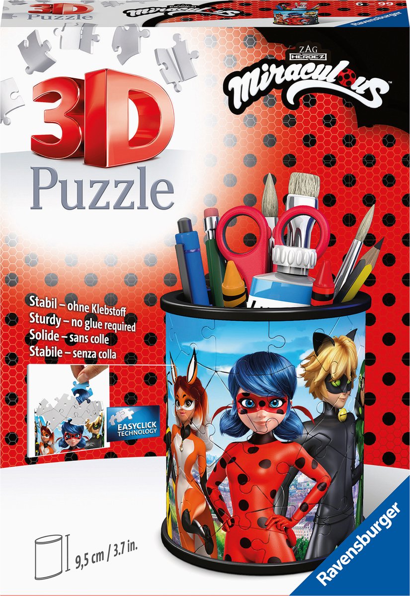   Pennenbak Miraculous - 3D Puzzel - 54 stukjes