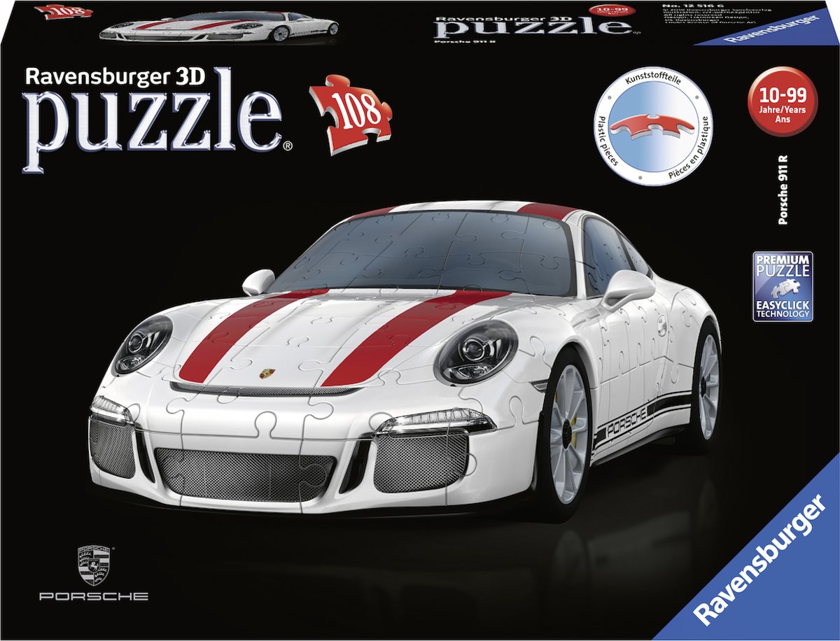   Porsche 911R - 3D puzzel - 108 stukjes