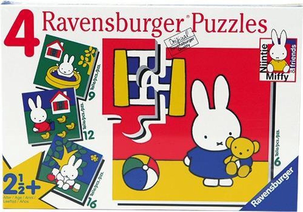 Ravensburger Puzzel Nijntje 6+9+12+16 Stukken